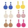 Big Round Geometric Hoop Earrings Summer Beach Boho Pendant Exaggerated Earrings