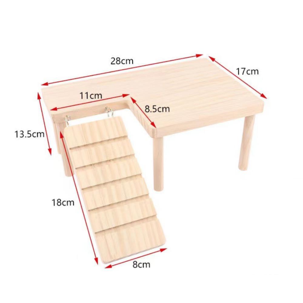 DIY Stairs Toy Jumping Board Hamster Pet Climbing Toy New Wooden Ladder Platform  for Small Pets