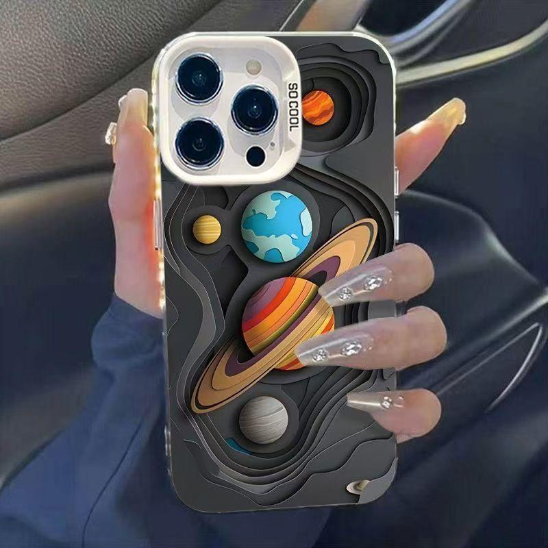 Universe and Planet Applicable iPhone 17 Pro Max Phone Case, Personalized and Energetic Case for iPhone 16/15/14, Text 13