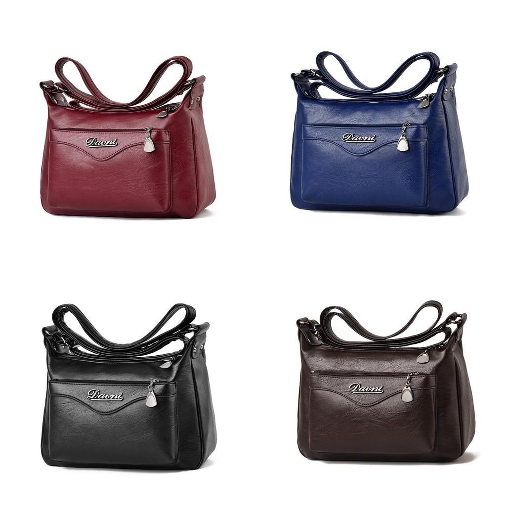 Middle-aged Women's Bag 2023 New Style Fashionable Mom Large Capacity Soft Leather Shoulder Crossbody Bag