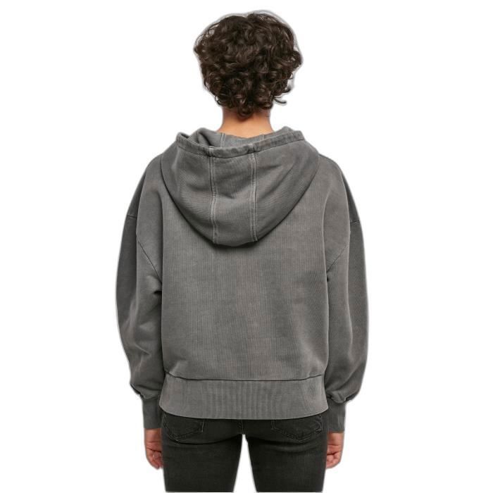 Sweatshirt à capuche femme Urban Classics Heavy Terry Garment Dye - noir - L