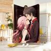 Pink Neon Sci Fi Anime G-Guilty Crown Throw Lightweight 240G Flannel Blanket Soft Skin-Friendly For Summer Cooling