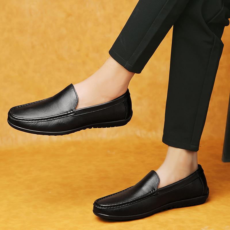 Fashion Men's Shoes slip on Genuine Leather Loafers Mens Shoes outdoor Casual New Designer Driving High Quality moccasins