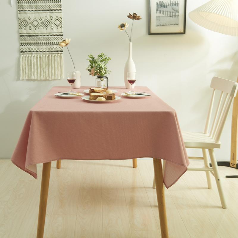 Nordic Minimalist Solid Color Tablecloth Water-resistant and Oil Resistant Restaurant Tablecloth Available in Multiple Colors