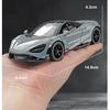 1/32 Scale Mclaren 765LT Supercar Series Metal Alloy Diecast Model Car Fine Decorative Ornaments DIY Self Designed Gifts for Boyfriend