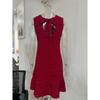 Women's Summer Sleeveless Lace-up Solid Color Casual Dress