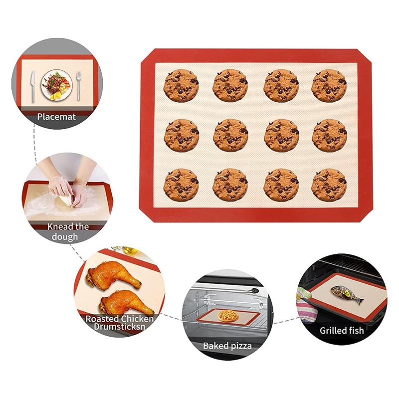 

Non-stick Silicone Baking Mat Cookie Pad Rolling Dough Mat Oven Sheet,Cutted Edge/29.5x42cm (BPA-Free,No FDA Certified) Black