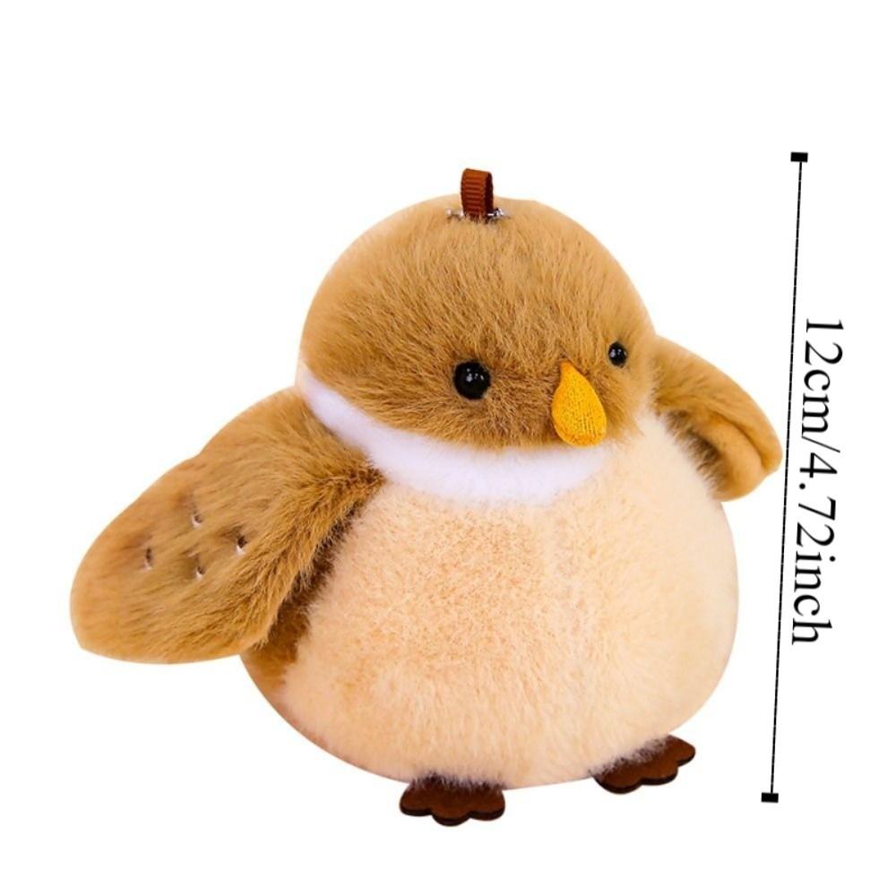 Collection Elf Bird Dolls Key Ring Fluffy Animal Birds Bag Pendant  Backpack Decoration