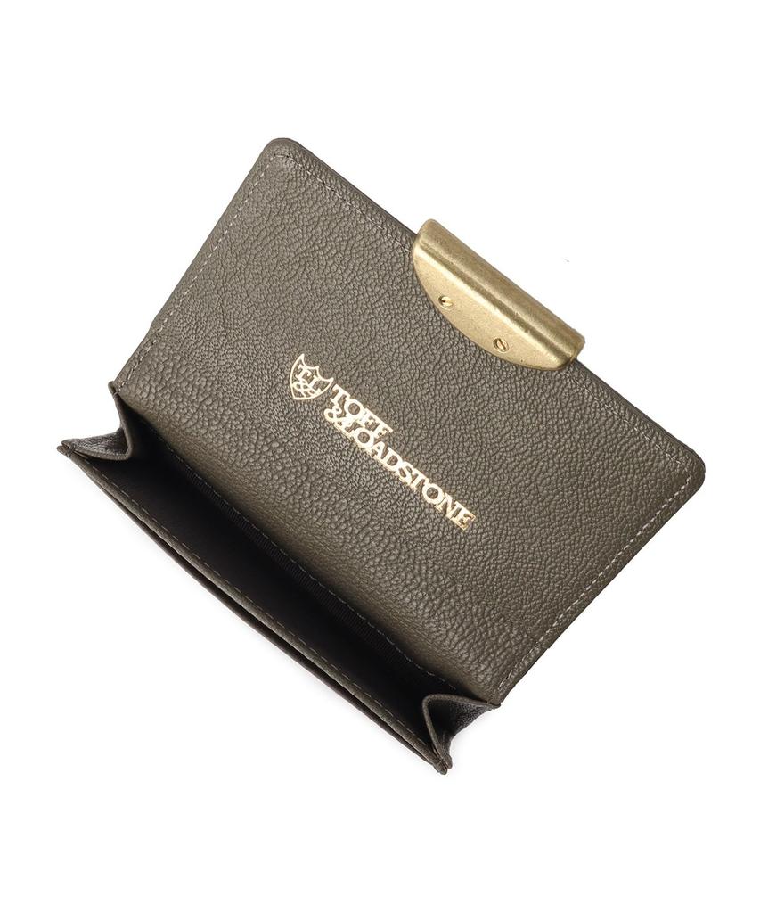 And Business Card Case Light Shrink Business Card Holder Card Case Cowhide One Size Etoupe Greige [Toff Lodestone]