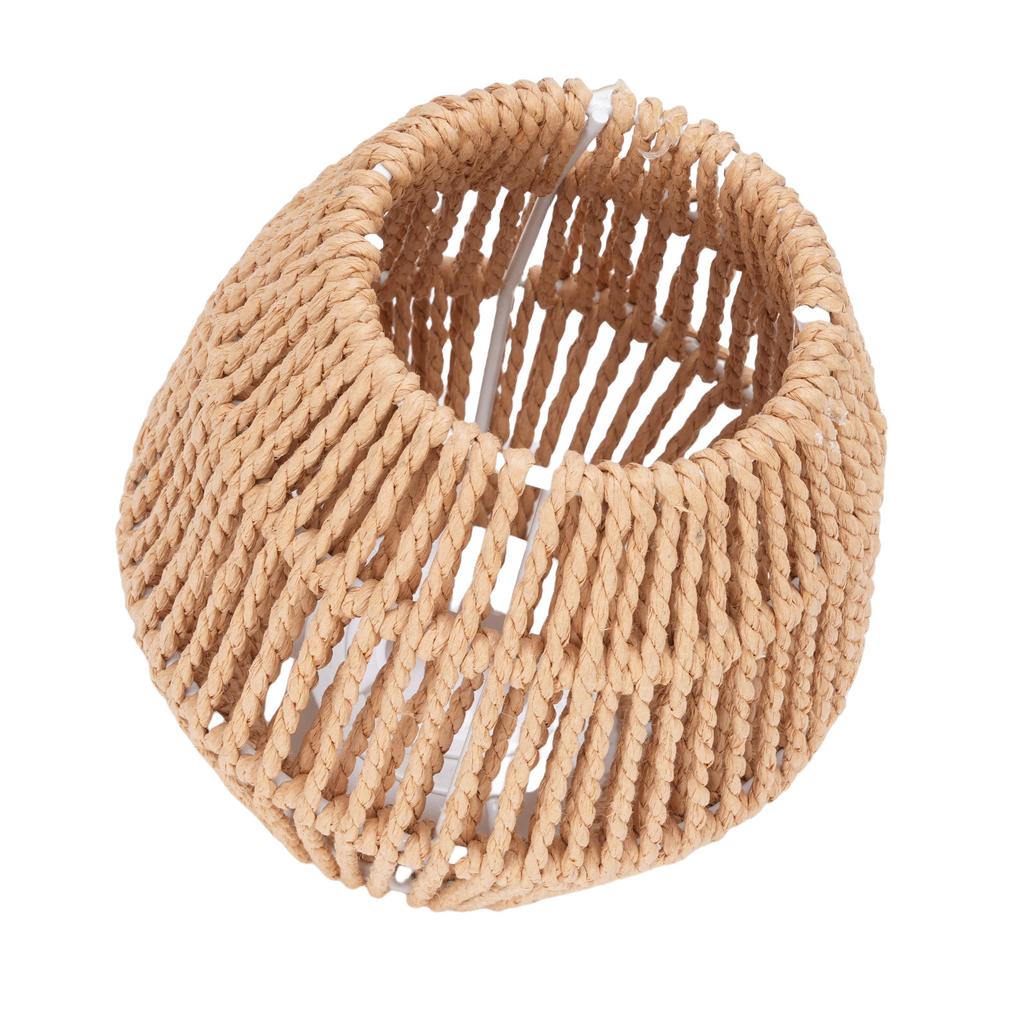 Paper Rope Lamp Shade Compatible with E27 E14 Base Decorative Woven Lampshade for Home Hotel Coffee Shop