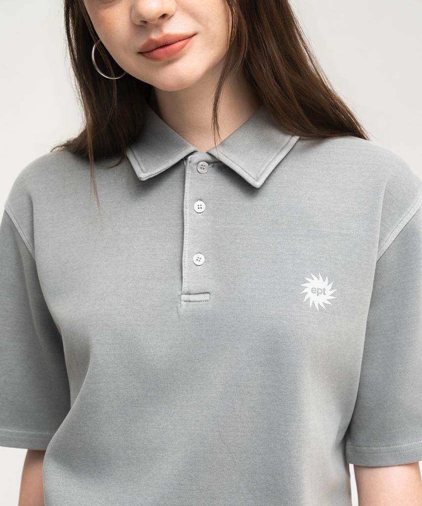 Ipiti Sel Pigment Sun Logo Polo Tee (L/Grey)