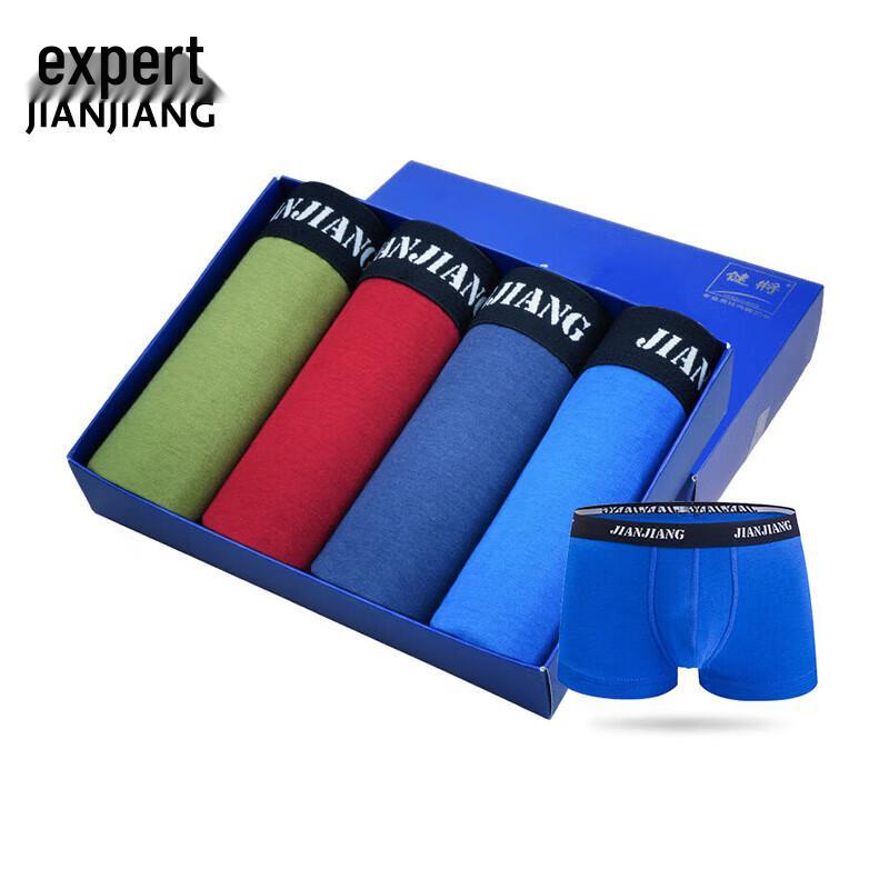 

Jianjiang Men s Soft Cotton Boxer Briefs 4-Pack XL (170/90)