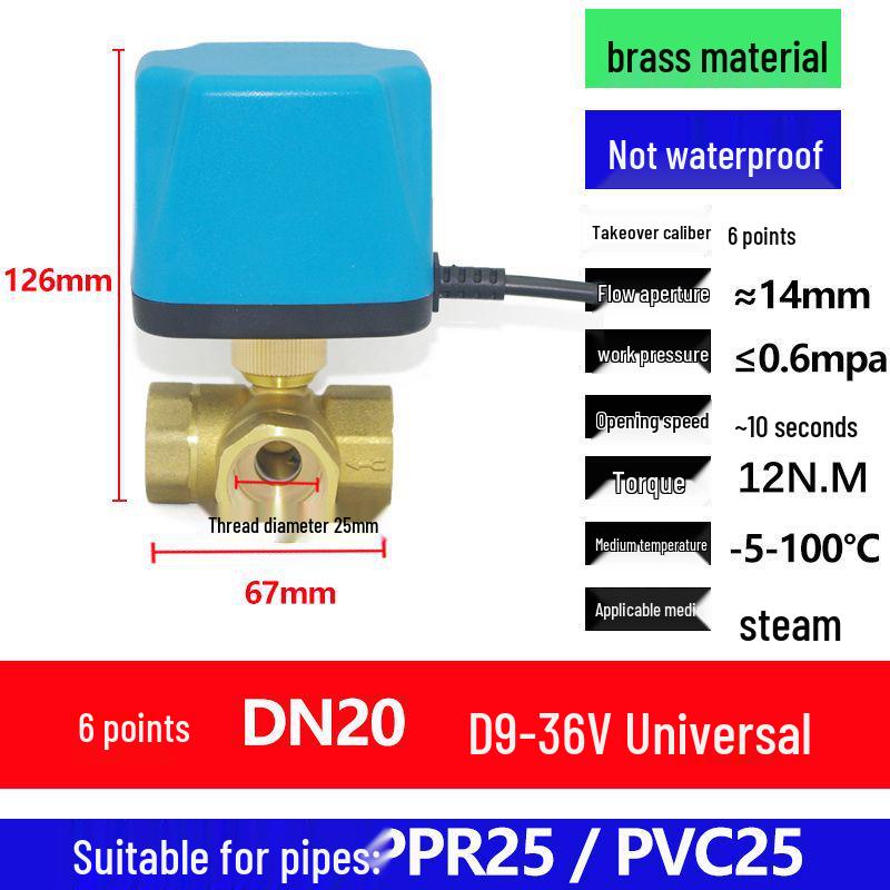 Valvola a Sfera Elettromagnetica Solare per Controllo della Temperatura: ADC 12V/24V/220V, A Due Vie/Tre Vie, Normalmente Aperto/Chiuso.