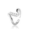 925 Sterling Silver Ring AAA Zircon Adjustable Simplicity Fashion Exquisite Women Jewelry Accessories Wedding Party Gift