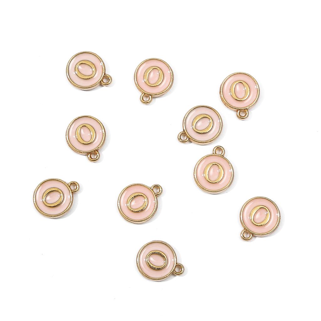 10Pcs Metal Enamel English Letters Charms Pendant For DIY Jewelry Making Necklace Bracelet Accessories