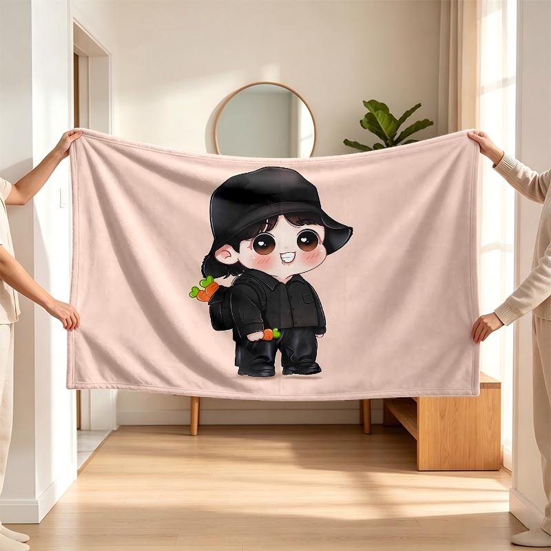 Jk (1) Flannel Blanket a Soft Accent for the Bedroom and Living Room and a Cozy Home Gift
