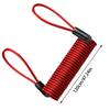Bike Lock Reminder Cable Safety Strap Spring Coil Wire Rope