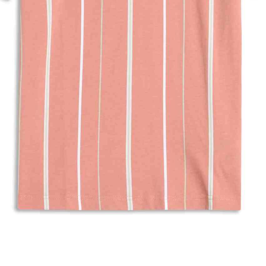 Puma Soft Skin-Friendly Striped Short Sleeve T-Shirt Unisex Tops Orange 677347-24