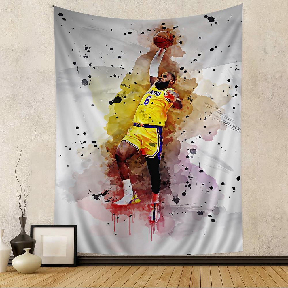 POP Basketball Player L-LeBron- James Basketball Printed Large Wall Tapestry Indian Buddha Decoration Bohemian Hippie Art Decor