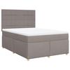 VidaXL Slat Bed Base with Mattress Taupe 140x200 Cm Fabric 3291307