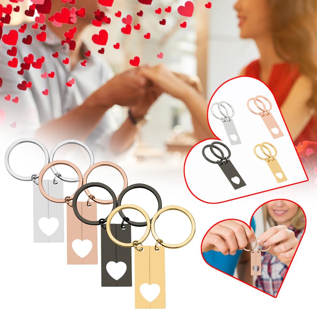 Men And Women Keychain Engraved Stainless Steel Keychain Birthday Gift Valentine's Day Gift For Him / Her