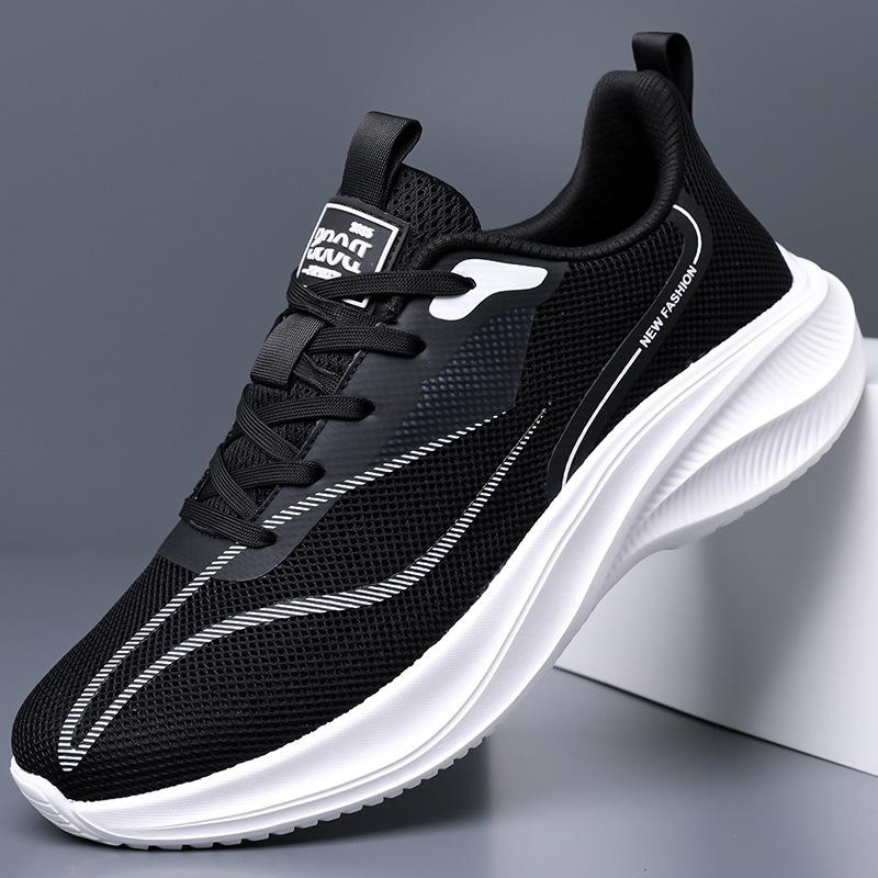 Large Size Hot Breathable Running Shoes Mesh Casual Sneakers Breathable Men's Shoes Couple Flying Knit Light Running Shoes