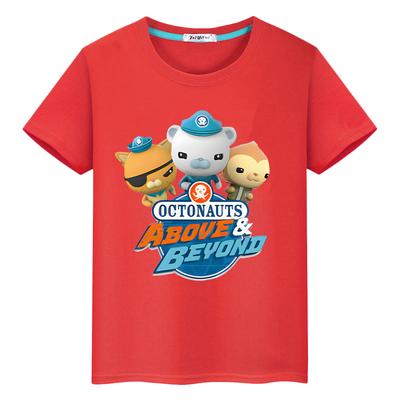 Octonauts Print 100%Cotton T Shirt for Kids Boy 10years Cartoon Anime Short Kawaii Tops Pride Tshirt Y2k One Piece Girls Clothes