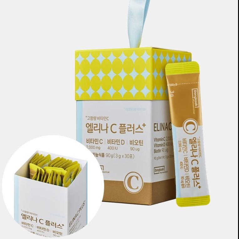 [Dongkook Pharmaceutical] Elina C Plus High-Concentration Premium Pharmacy Vitamin C Vitamin D3 Biotin(1Unit 30sticks)