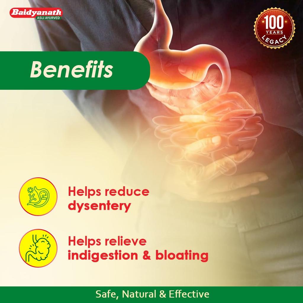 Baidyanath Bhuwaneswar Ras 30 Tablets For Digestive Health And Stomach Wellness | Herbal Ayurvedic Supplement For Daily Gut Balance Support