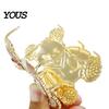 Cartoon Bear Hair Claw Claw, Medium Size Metal Gripper with Anti-Slip Teeth, Medical Professional Style Clip Design Shark for Medium-Long
