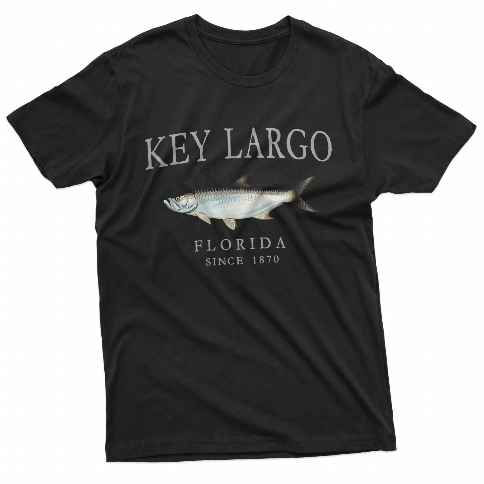 Key Largo Florida Tarpon Fishing Since 1870 Arched Grey T-Shirt XL