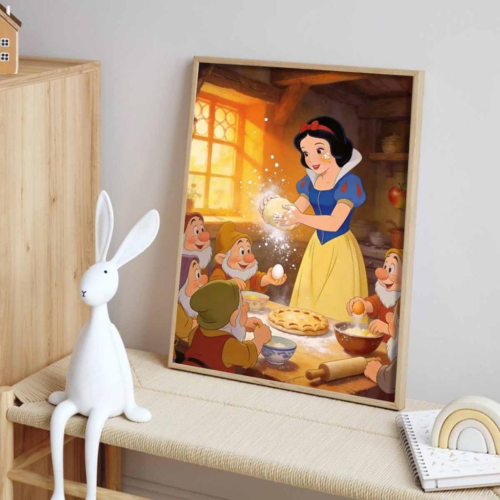Disney Snow White Baking Diamond Paint Mosaic Art Painting Kit Handmade DIY Home Decor