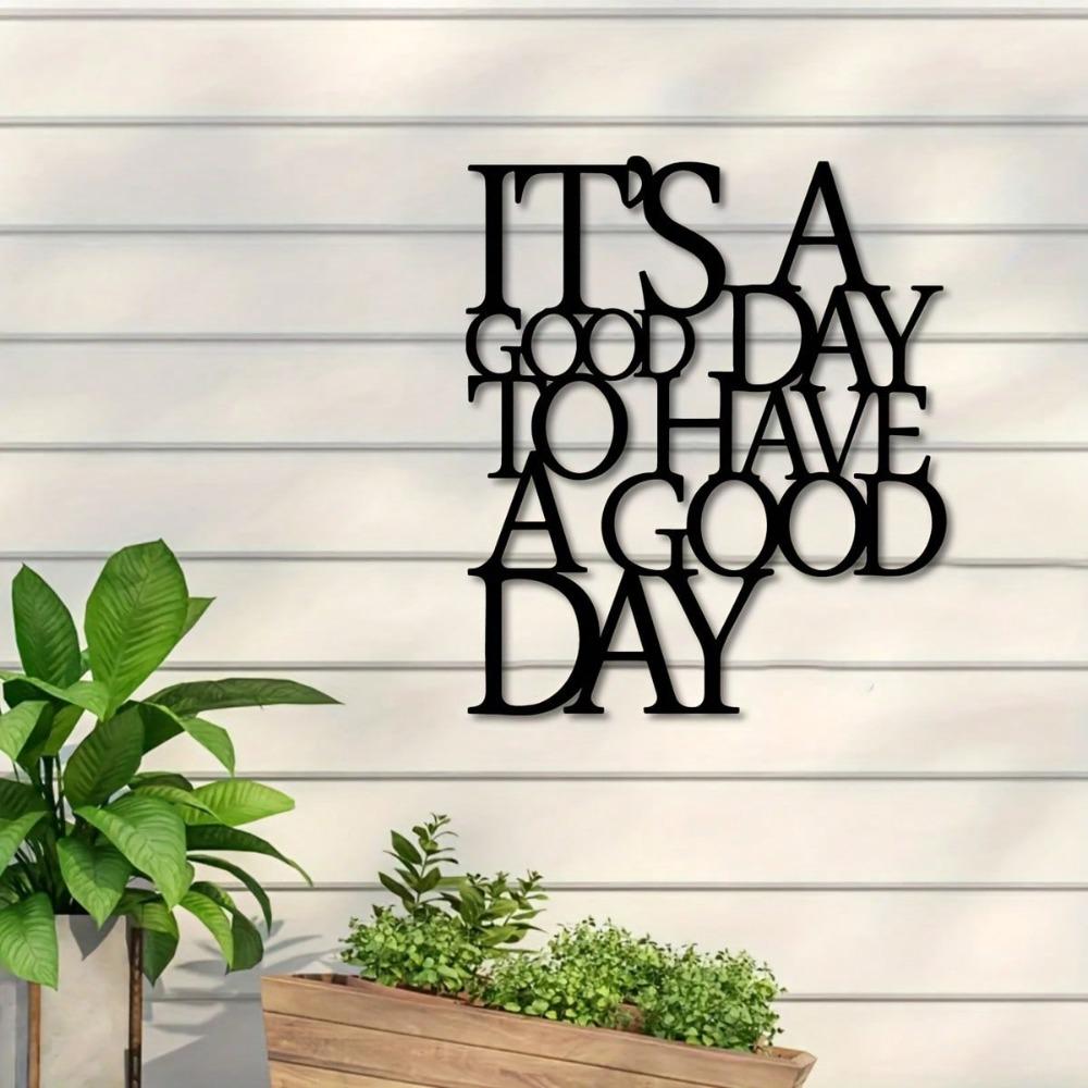 Metal Wall Art Motivational Quote Sign Office Home Decoration Modern Inspirational Letter Cut Metal Decor