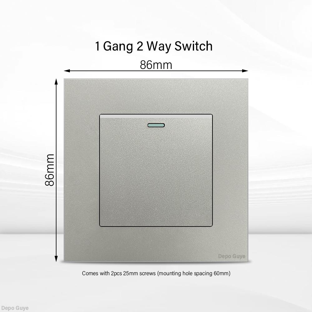 

Універсальний 18 Вт Type-C Швидка зарядка Подвійна розетка живлення, 220 В Електричний настінний світильник 2-позиційний перемикач Великобританія 13 A Настінне подвійне розетка USB