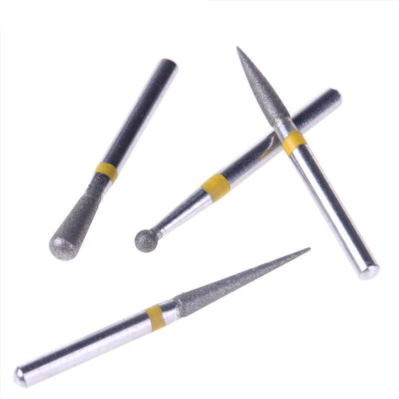 10Pcs Dental Diamond Burs Set For Teeth Porcelain Ceramics Composite Polishing Lab Material High Quality