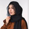 Premium Lace Chiffon Hijab Scarf For Women Muslim Hijab Shawl Plain Elegant Headband Scarves Headscarf African Turban Ramadan