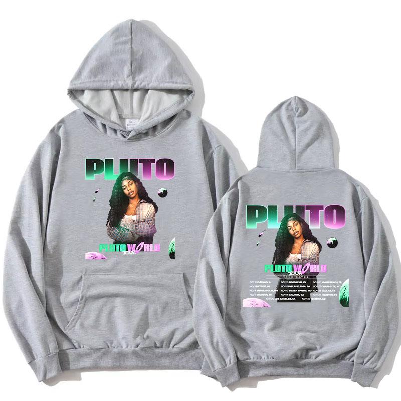 

PLUTO WORLD Tour 2025 Hoodies Fashion Singer Graphic Printing Sweatshirts Long Sleeve Autumn Hooded Pullovers Streetwear Women 3XL