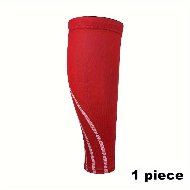 

1pc Sports Leggings, Compression Breathable Leg Sleeves, Warm Elastic Calf Socks, Suitable for Outdoor Basketball M червоний
