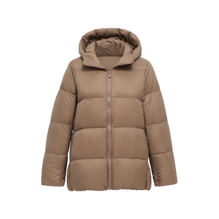 Autumn and Winter New Down Jackets Women's Light, Sweet and Loose Hooded White Duck Down Warm Bread Jacket Short