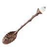 Head Vintage Pattern Shaped Coffee Spoon Dessert Spoon Dessert Scoop ;Red Bronze: