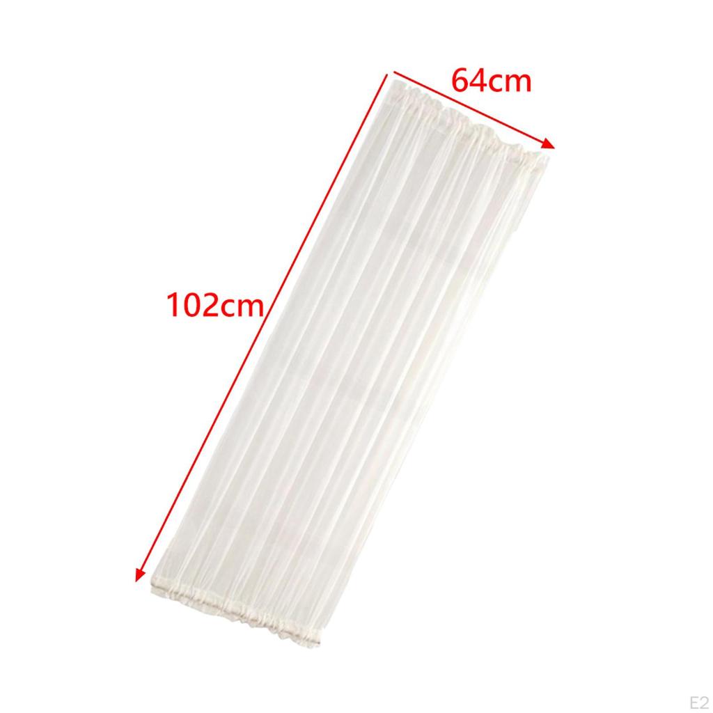 Elegant White Door Drapery Set with Rod Pockets for Home