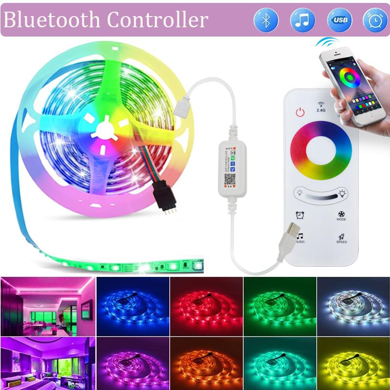 TUYA WIFI LED Strip Lights RGB 5V USB Led Light Bluetooth Music SYNC TV Background Lighting Tape for Alexa Game Room Home Decor