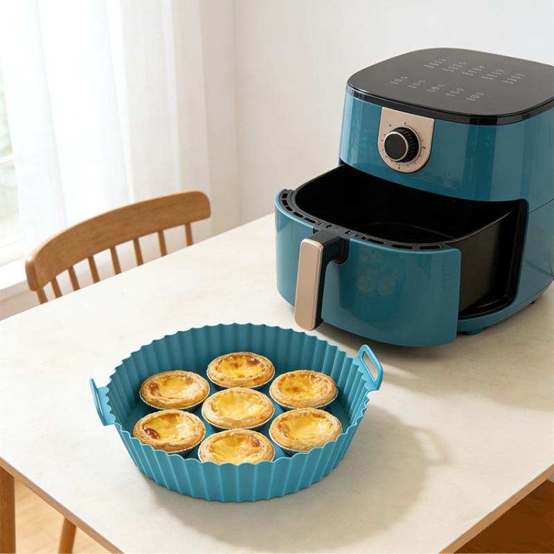 1/3/6Pcs 450°F Silicone Non-Stick Dual Texture Dishwasher Safe Crispy/Steam Cooking Baking Tray Air Fryer Mats