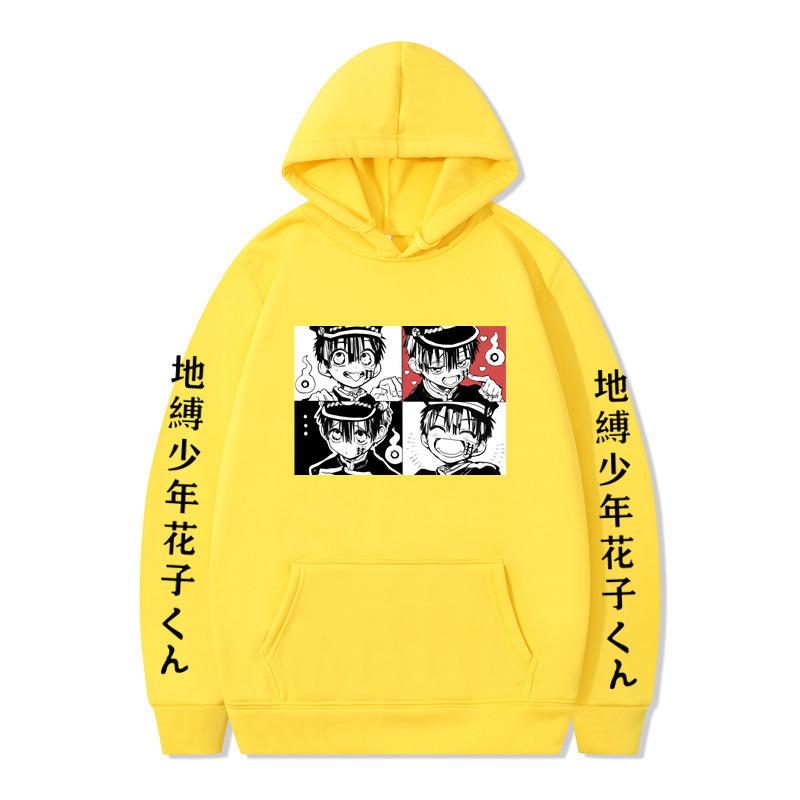 Japanese Animation Toilet-Bound Hanako-kun Hoodies Print Sweatshirt Unisex Autumn Winter Fleece Streetwear Tops Sudaderas