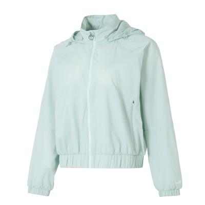 Comfort Sports Series Training Hooded Windbreaker Jacket Women Jackets Green P225W008-01P9