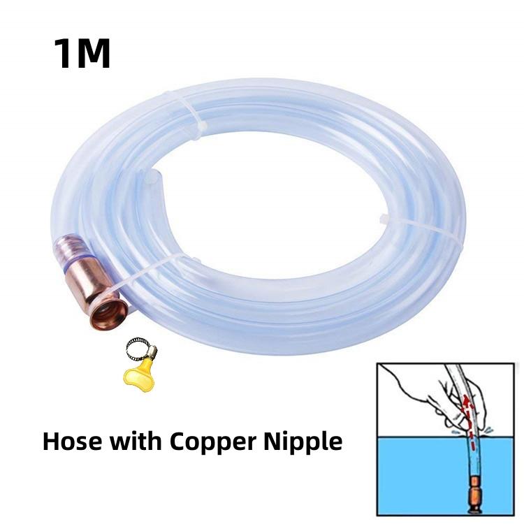 1/1.5/1.8/2.5M Manual Suction Pipe Gas Siphon Pump Gasoline Fuel Water Safety Self Priming Hose Transparent Plumbing Hoses