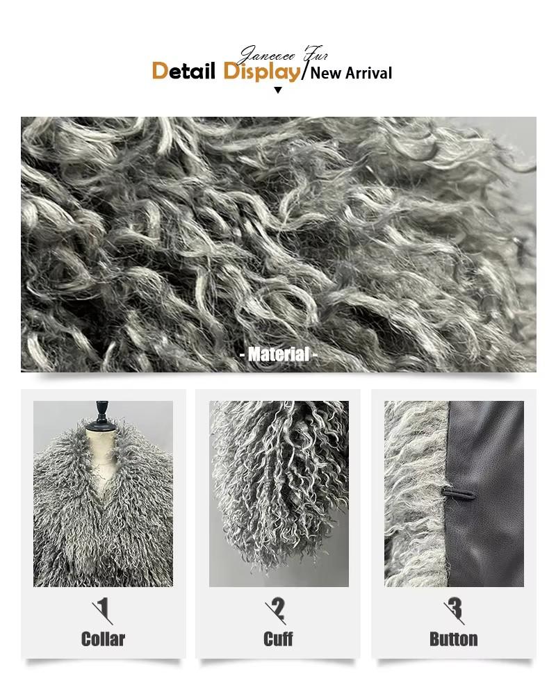 2025 Winter Women's Faux Fur Fleece Coat - European & American Style Imitation Lambskin Top