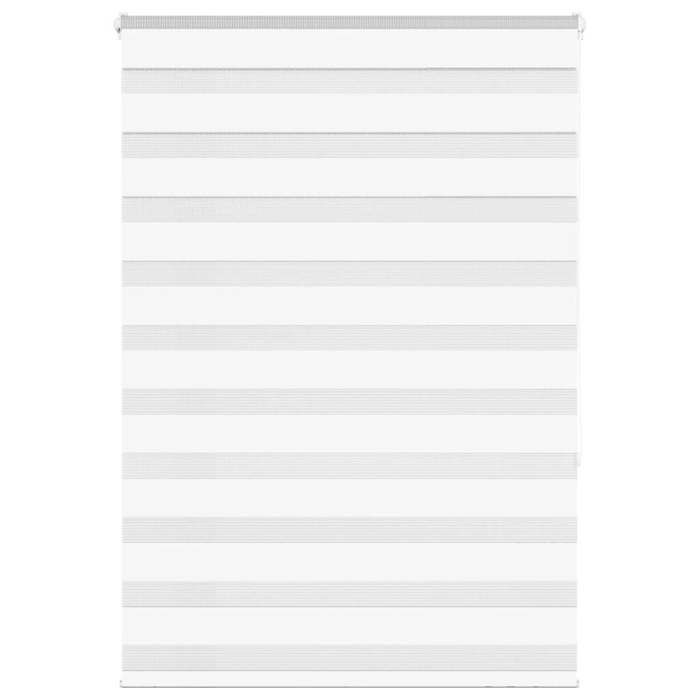 VidaXL Store Zèbre Blanc 110x150 Cm Largeur Du Tissu 105,9cm Polyester, Store À Enrouleur Zébré, Store Zébré Pour Fenêtre, 4014757