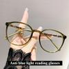 Fashionable Anti Blue Light Reading Glasses for Elderly People, Retro Artistic Circular Reading Glasses for Women