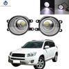 2 Pieces Car Fog Light LED Angel Eye DRL Daytime Running Lamp H11 12V High Bright For Toyota RAV4 2009 2010 2011 2012